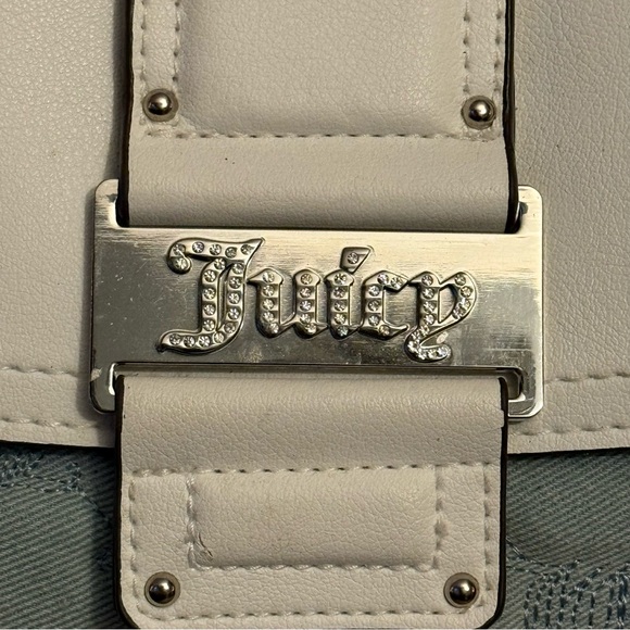 Juicy Couture light wash denim Y2Cute Flap crossbody/hand bag - Picture 9 of 12